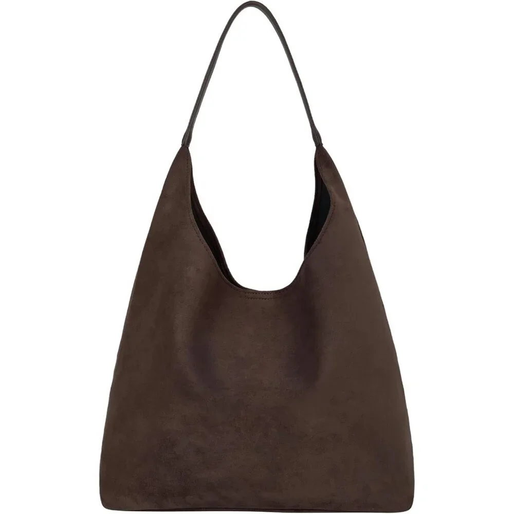 Elegant Suede Hobo Tote Bag for Women - Spacious & Stylish Everyday Essential